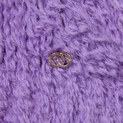 Brushed Wool Mohair Blend Jumper With Interlocking G Detail