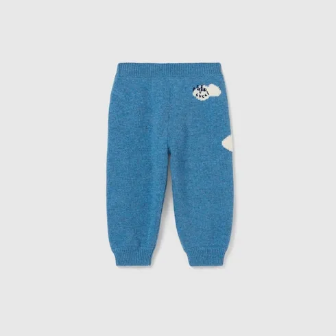 Baby Wool Trousers With Embroidery