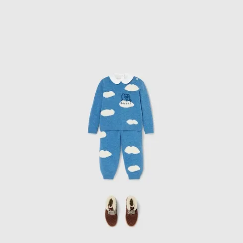 Baby Wool Trousers With Embroidery