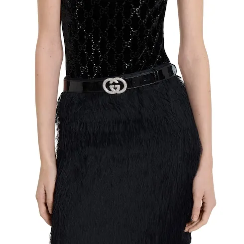 Fringed Fil Coupé Fabric Skirt