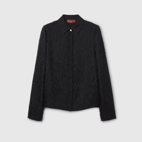Fringed Fil Coupé Fabric Shirt