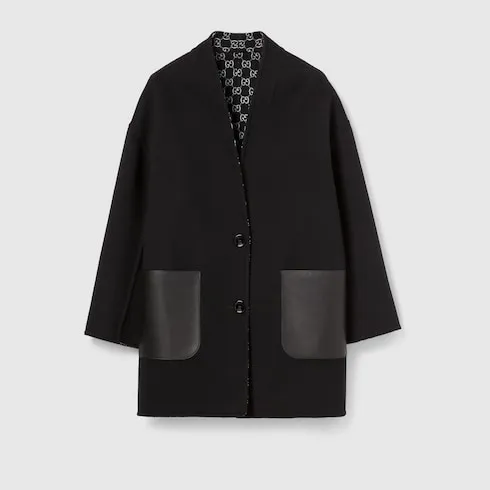 Reversible Silk Wool Coat