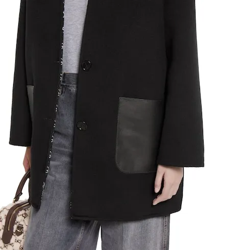 Reversible Silk Wool Coat