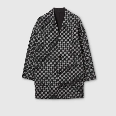 Reversible Silk Wool Coat