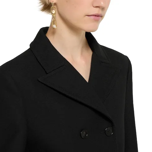 Double-Breasted Wool Sablé Caban