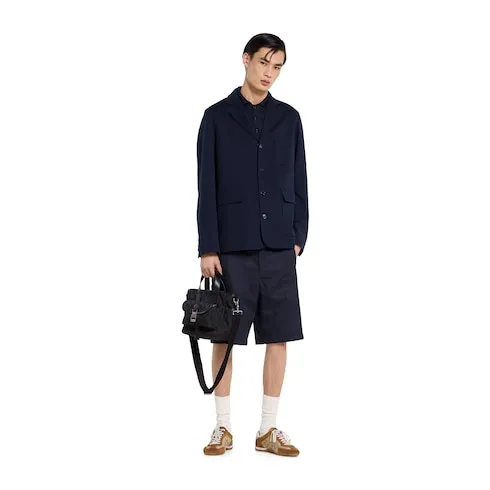 Single-Breasted Cotton Jersey Jacket