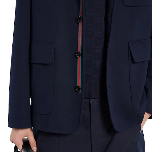 Single-Breasted Cotton Jersey Jacket