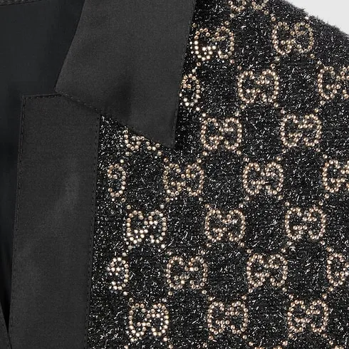 Wool Tweed Lamé Top