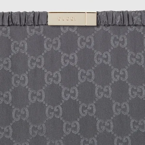 Gg Cotton Silk Jacquard Skirt