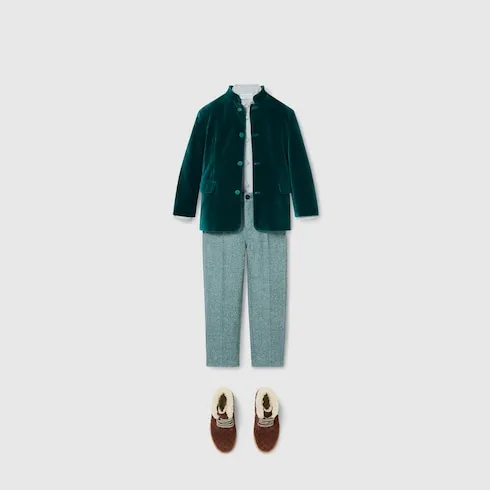 Children's Wool Mouliné Trousers