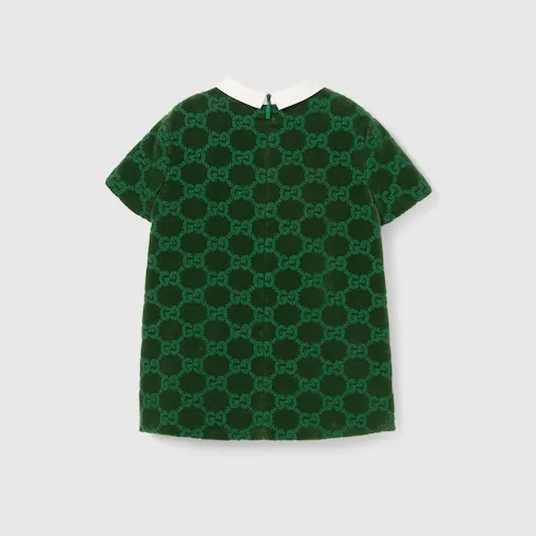 Baby Gg Cotton Velvet Dress