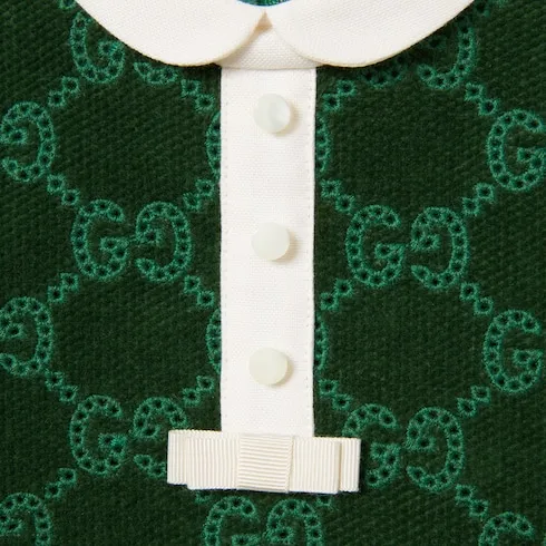 Baby Gg Cotton Velvet Dress
