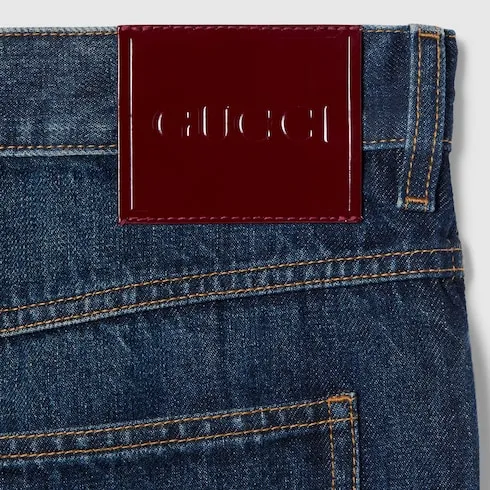 Slim Fit Cotton Denim Trousers