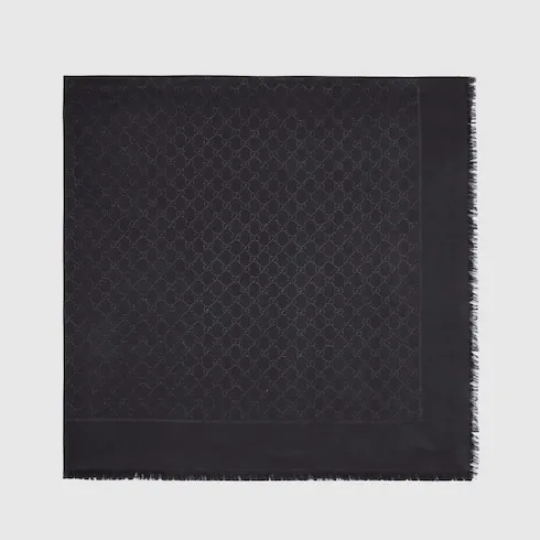 Gg Silk Wool Lamé Shawl