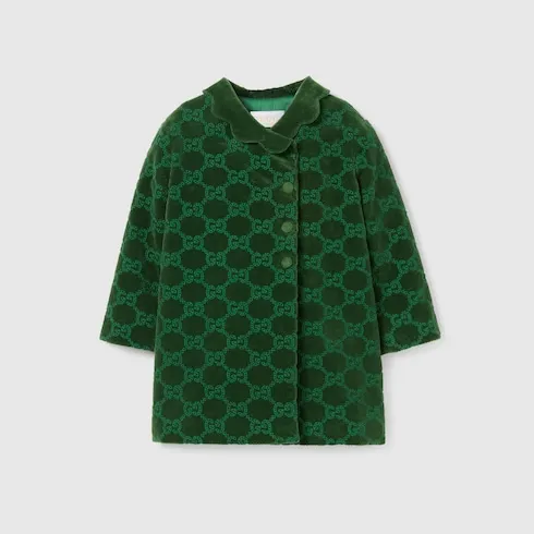 Baby Gg Cotton Velvet Coat