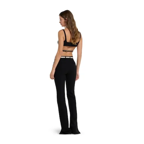 Wool CrÊPe Trousers With Embroidery