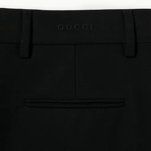 Wool CrÊPe Trousers With Embroidery