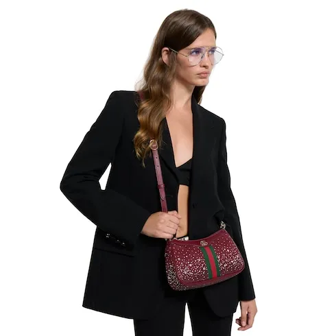Ophidia Crystals Small Shoulder Bag