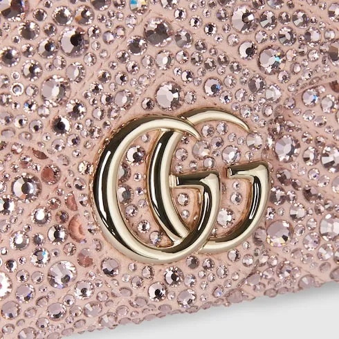 Gg Marmont Crystals Mini Shoulder Bag