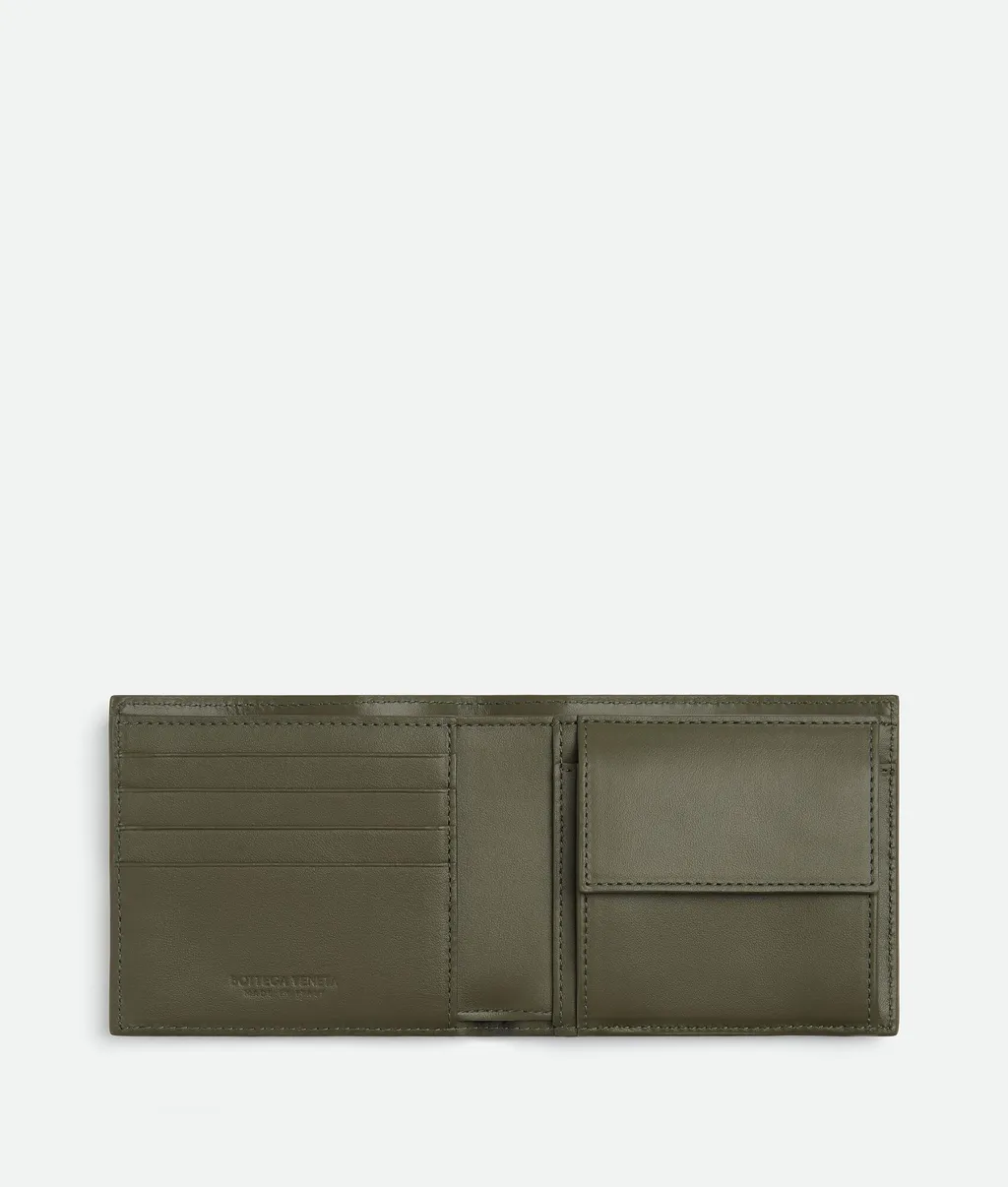 Intrecciato Bi-Fold Wallet With Coin Purse