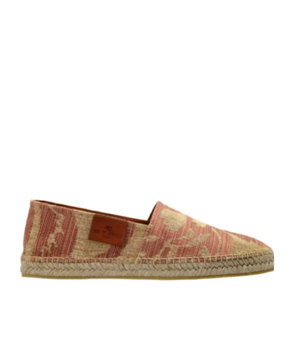 Paisley-Print Round Toe Espadrilles
