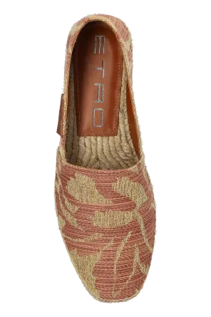 Paisley-Print Round Toe Espadrilles