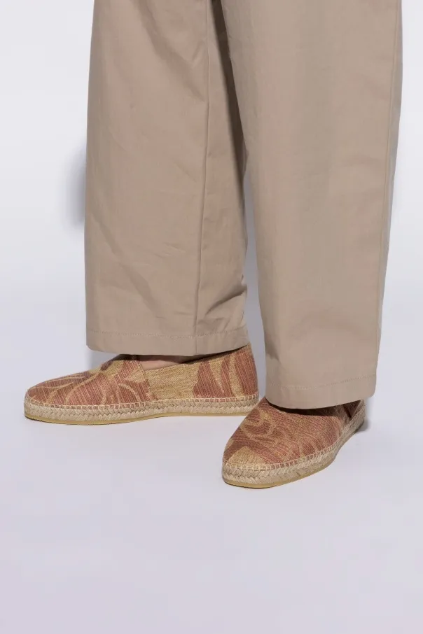 Paisley-Print Round Toe Espadrilles