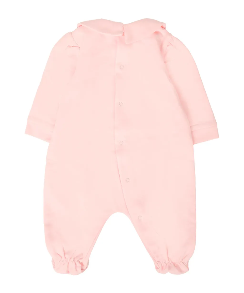 Bear-Motif Long-Sleeve Babygrow Set