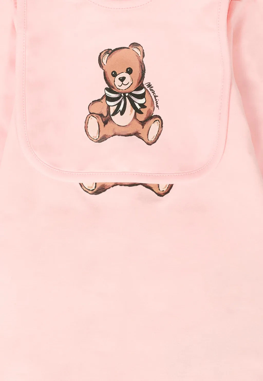 Bear-Motif Long-Sleeve Babygrow Set