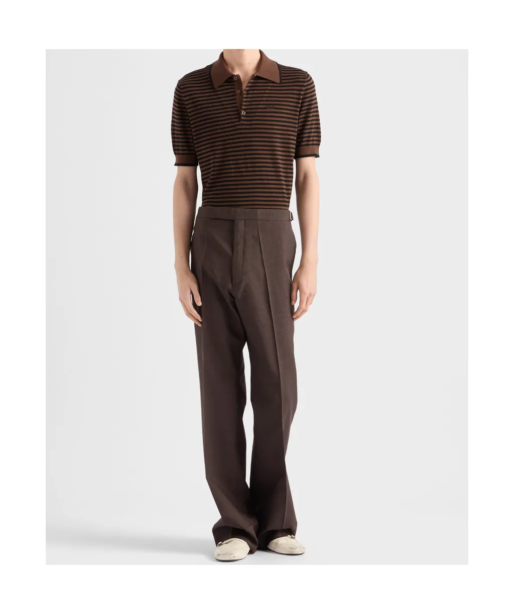 Striped Cotton Polo Shirt