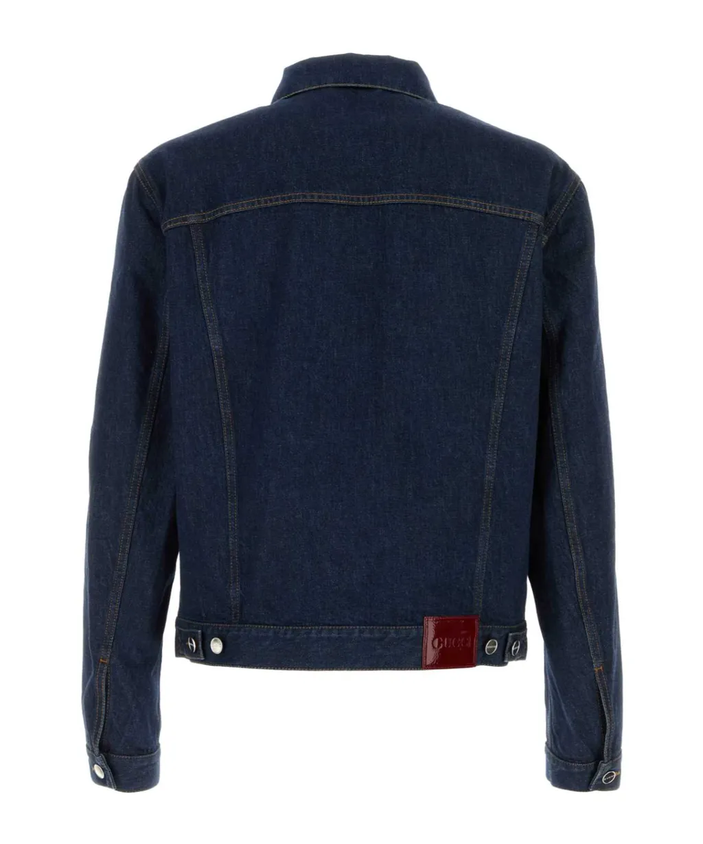 Logo Buttoned Denim Jacket