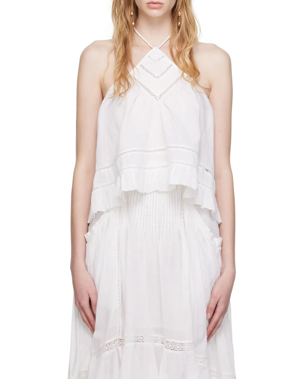 Ruffled Backless Blouse
