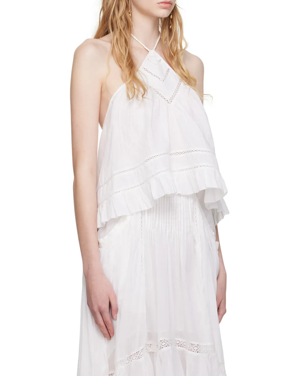 Ruffled Backless Blouse
