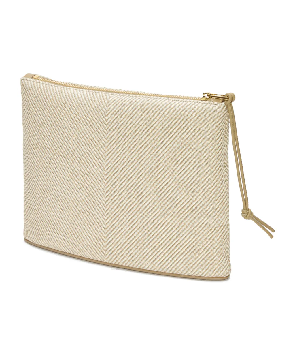 Jacquard Zip-Up Oblong Pouch
