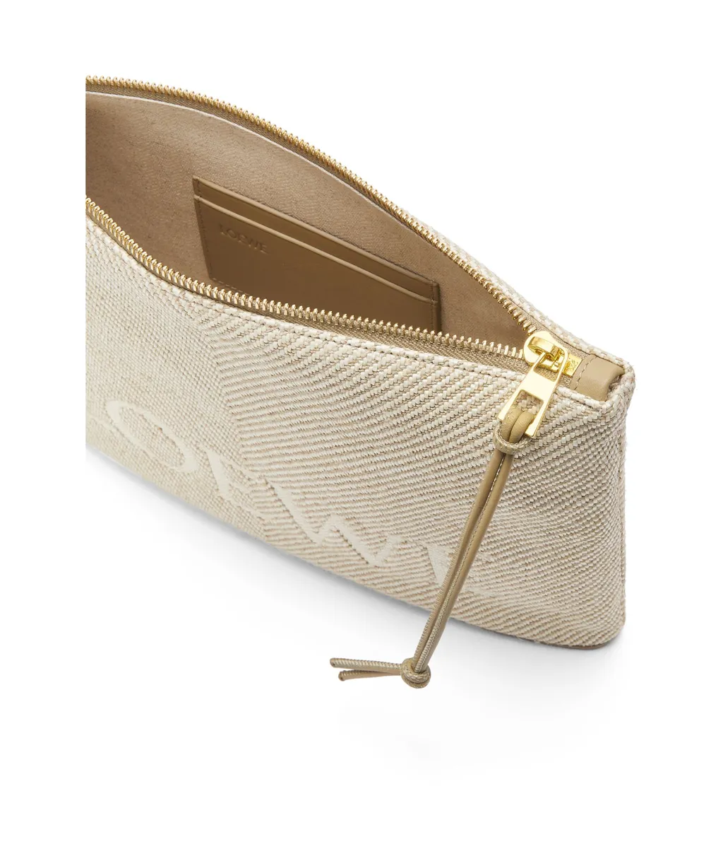 Jacquard Zip-Up Oblong Pouch