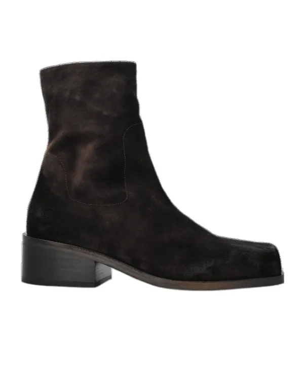 Square-Toed Short Boots