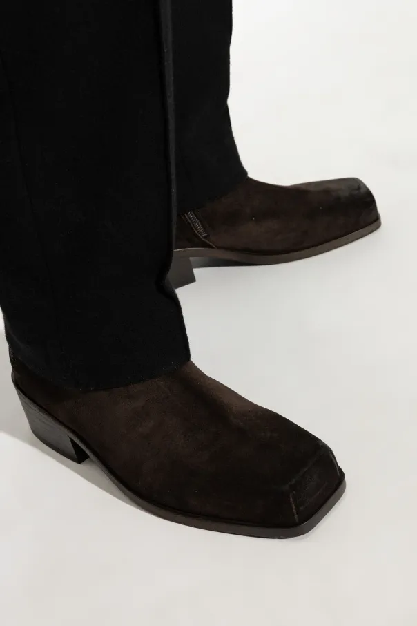 Square-Toed Short Boots