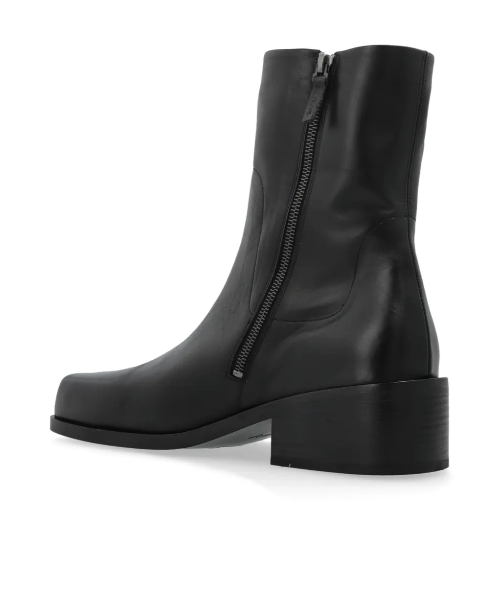 Square Toe Zipped Boots