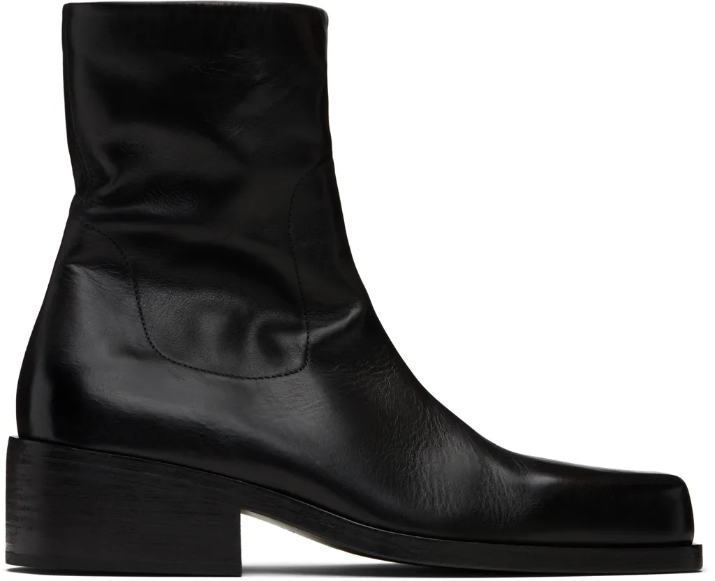 Square Toe Zipped Boots