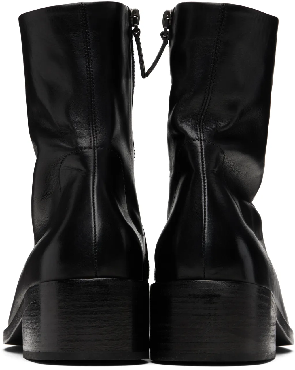 Square Toe Zipped Boots
