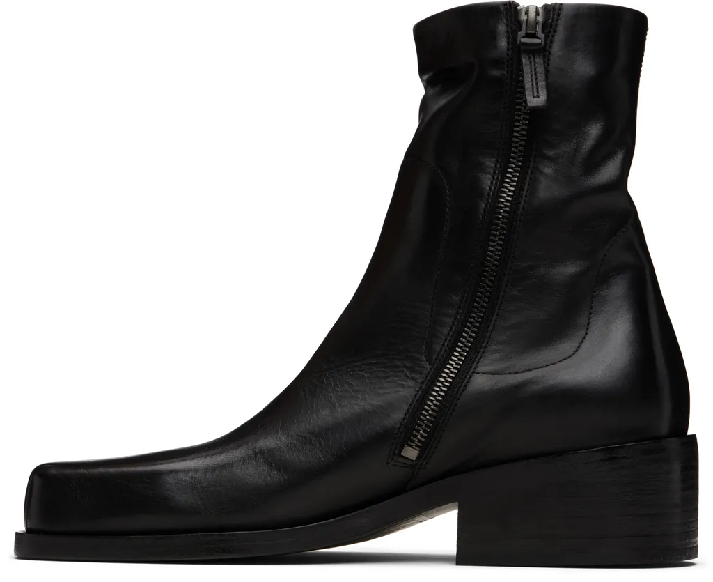 Square Toe Zipped Boots