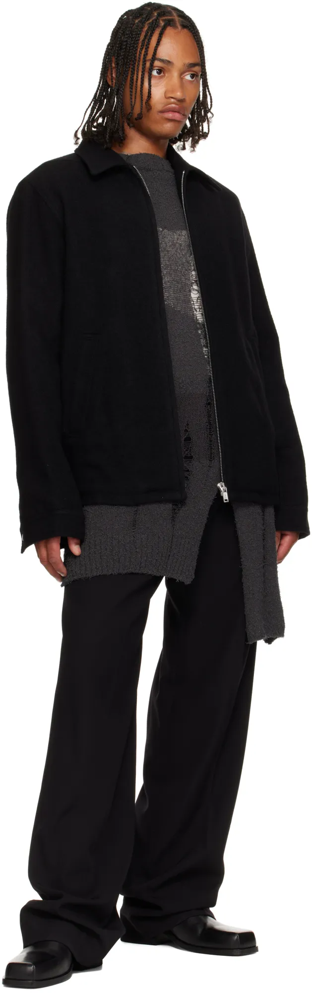 Square Toe Zipped Boots