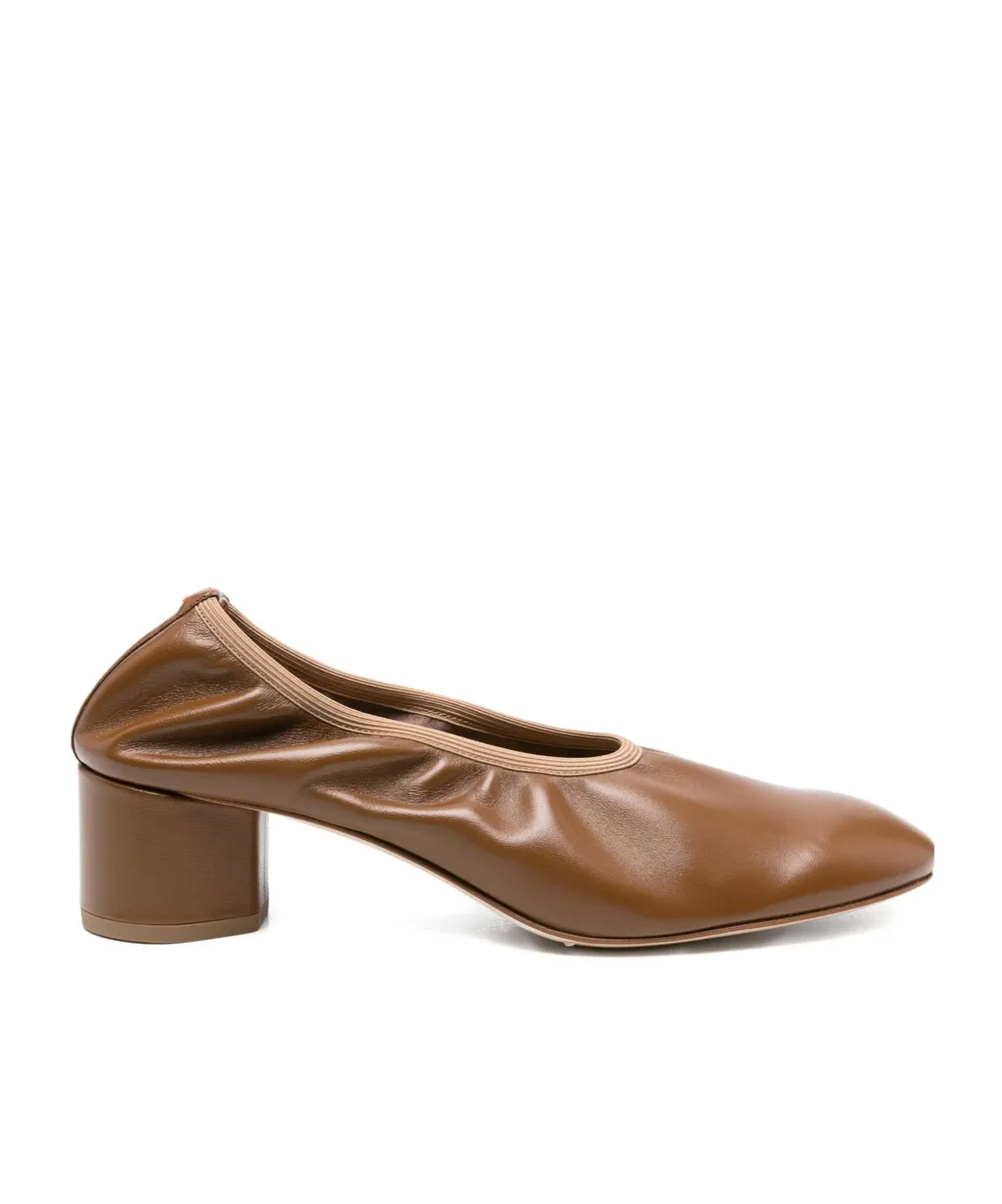 45Mm Elastic-Panel Block-Heel Pumps