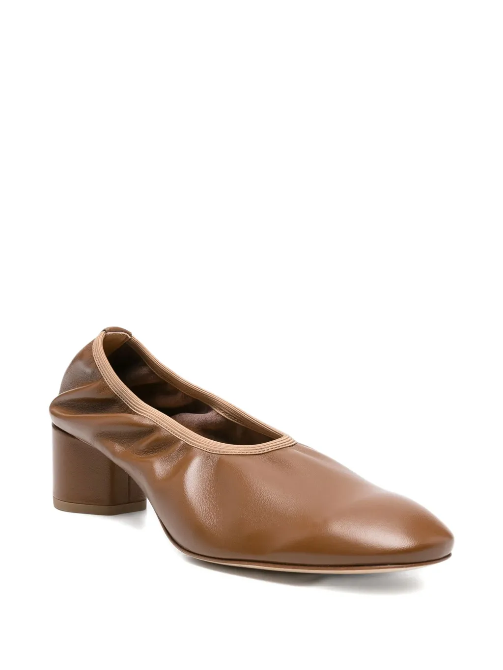 45Mm Elastic-Panel Block-Heel Pumps