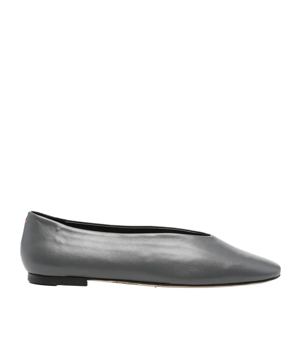 Pointed-Toe Leather Flats