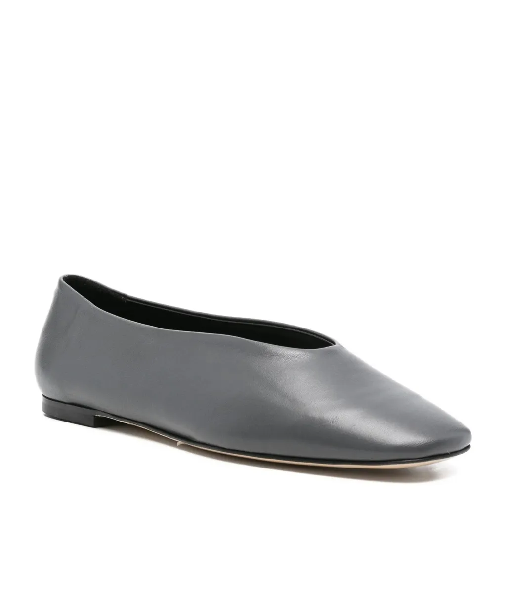 Pointed-Toe Leather Flats