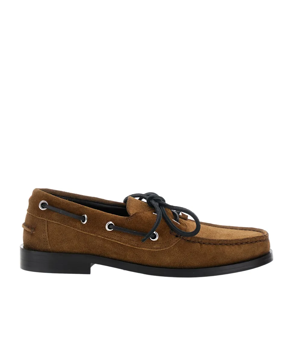 Suede Lace-Up Boat Shoes