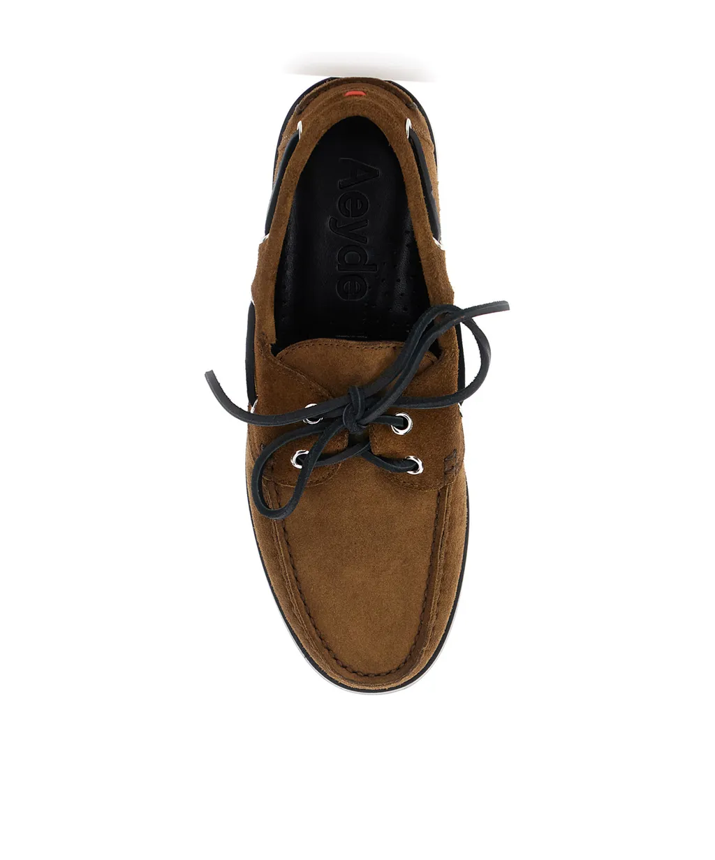 Suede Lace-Up Boat Shoes