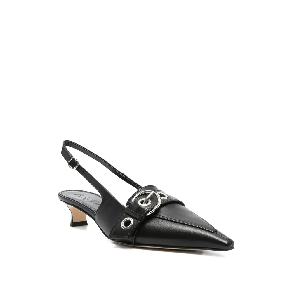 Pointed Slingback Kitten Heels