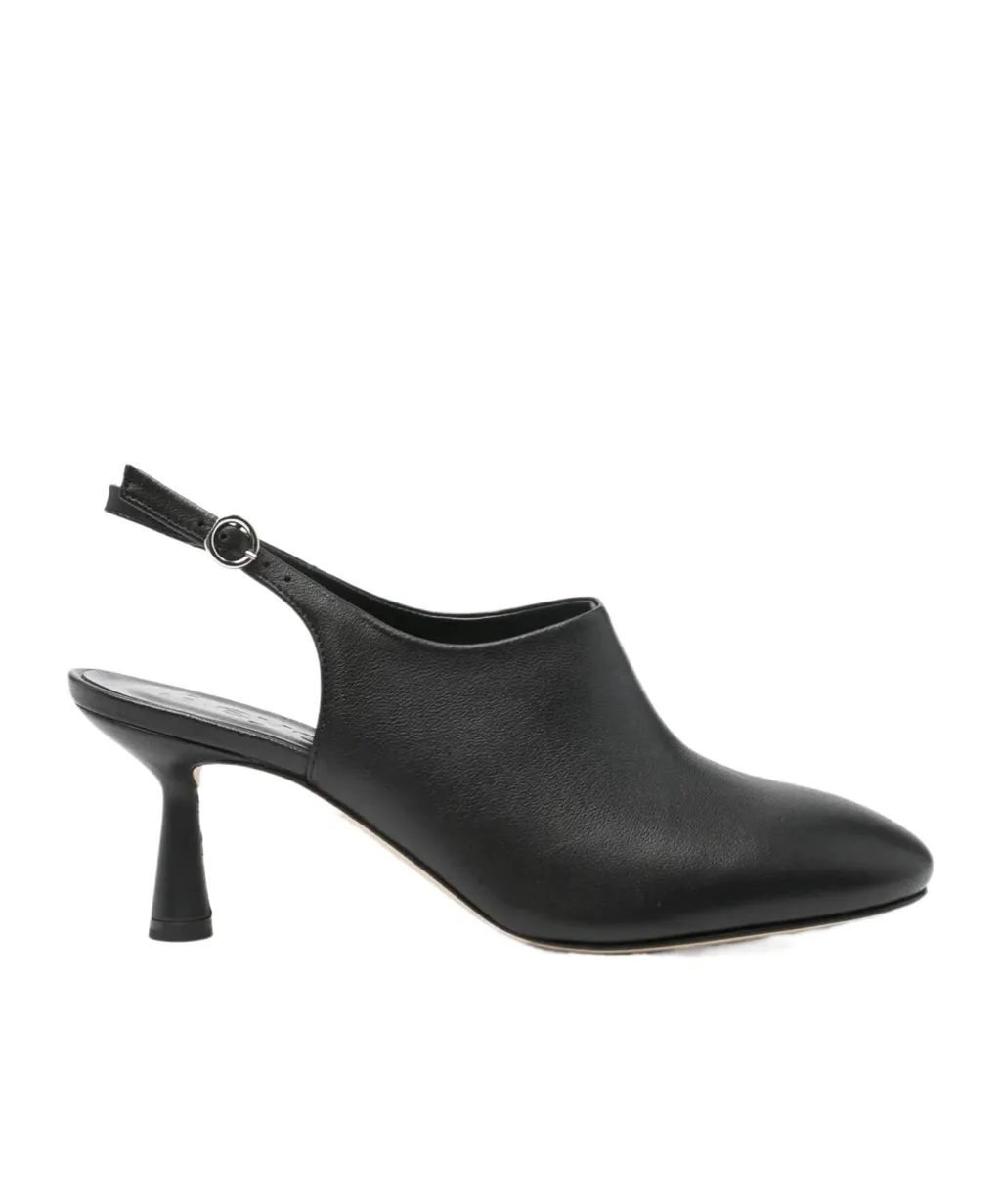 70Mm Leather Slingback Pumps